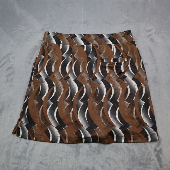 Fringe Skort Womens S Multicolor Short Elastic Waist Stretch Pocket Pull On - Picture 9 of 13